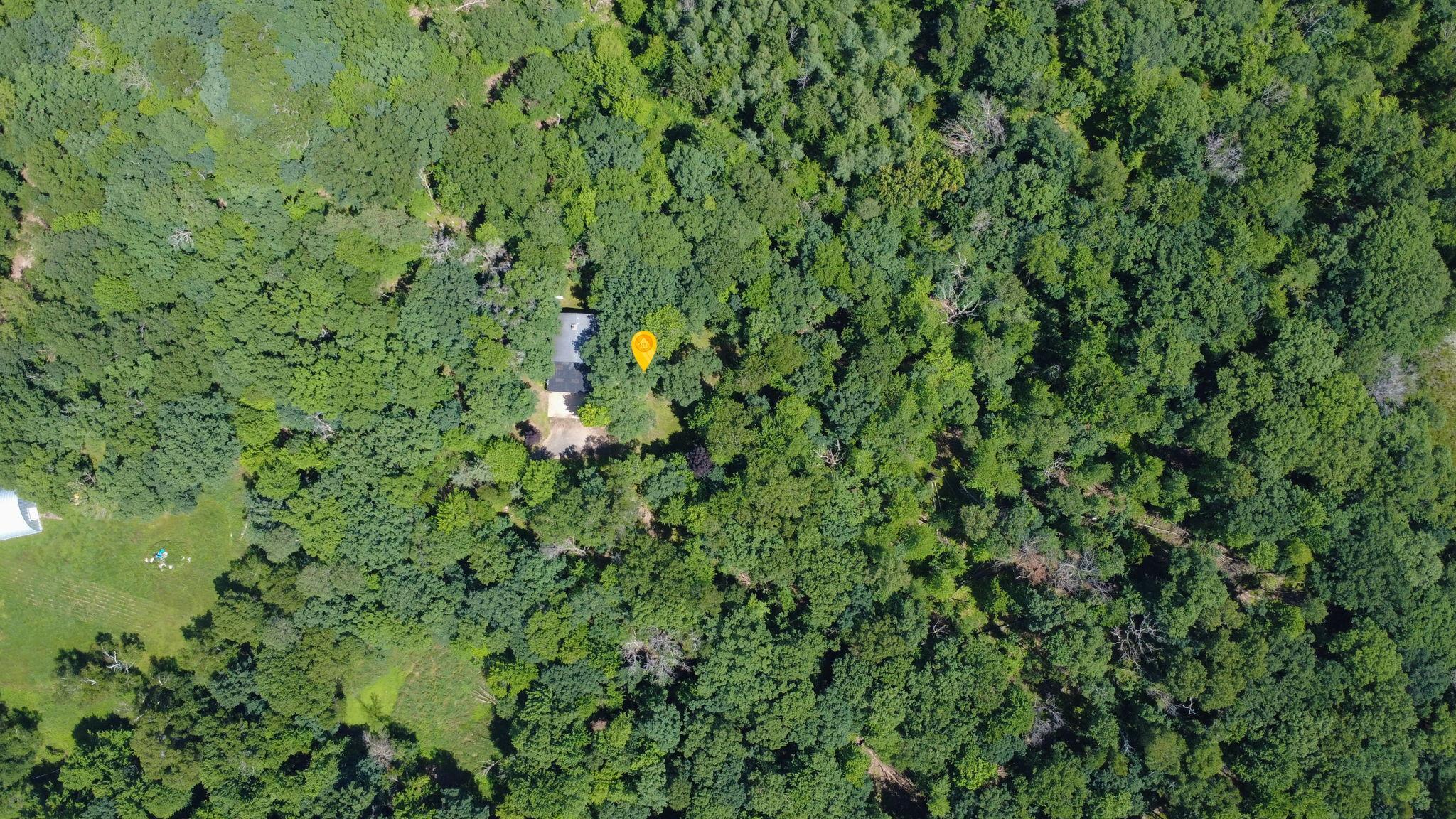 Aerial view of home.