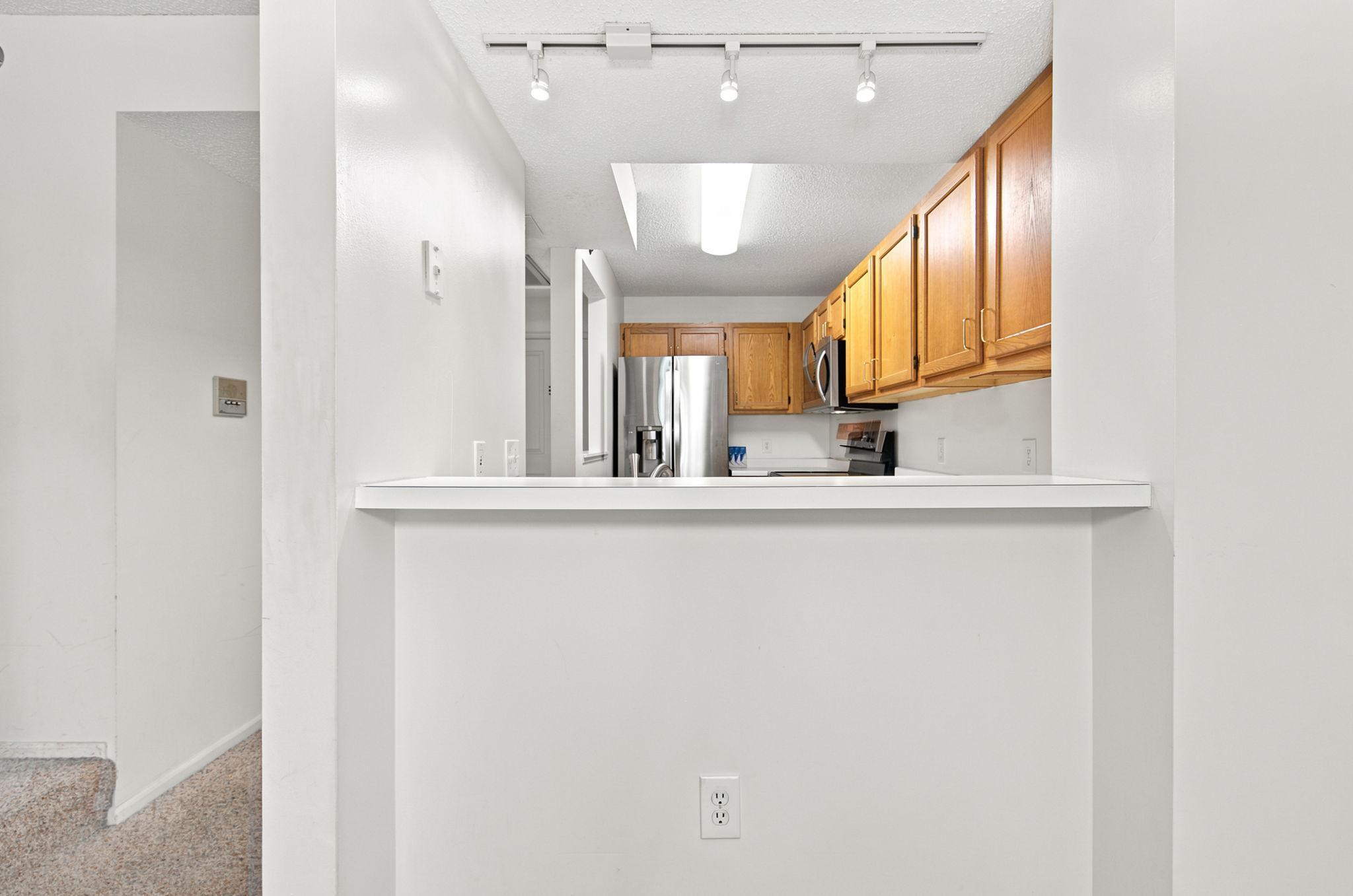 Breakfast bar area for bar stools