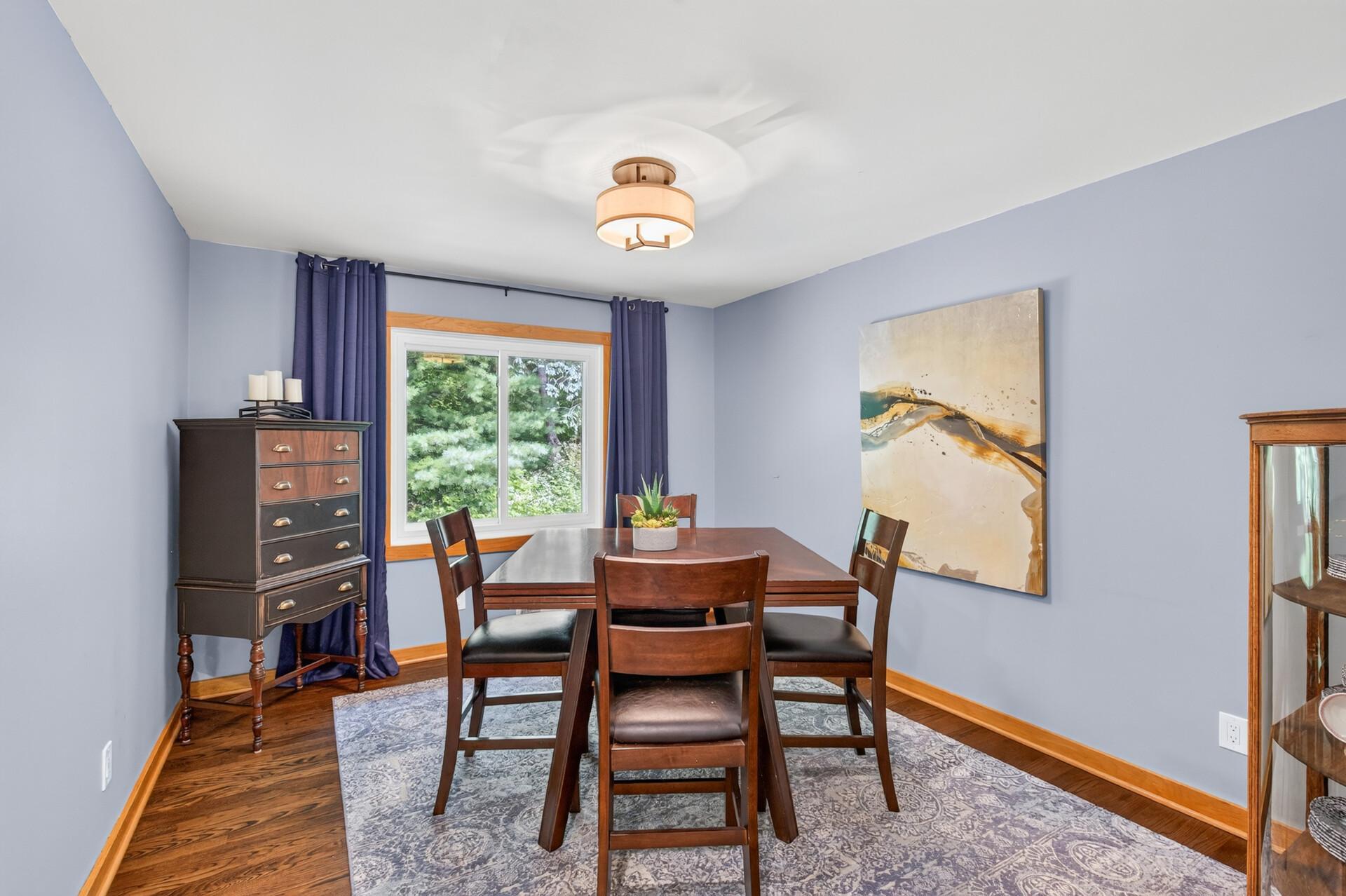 This versatile main floor formal dining room could be turned into a home office or intimate sitting room by simply adding French doors.