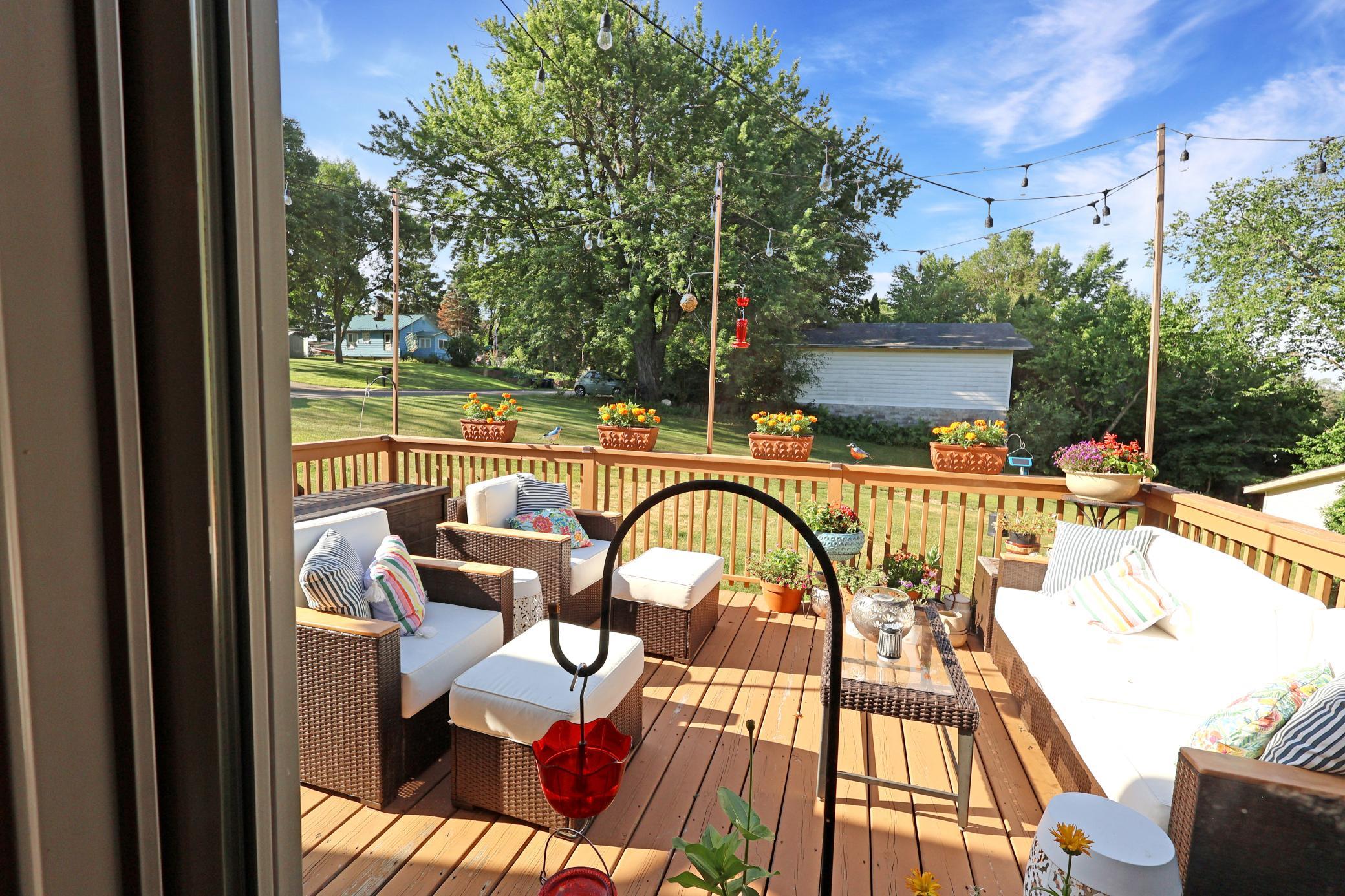 Deck view from the living room.