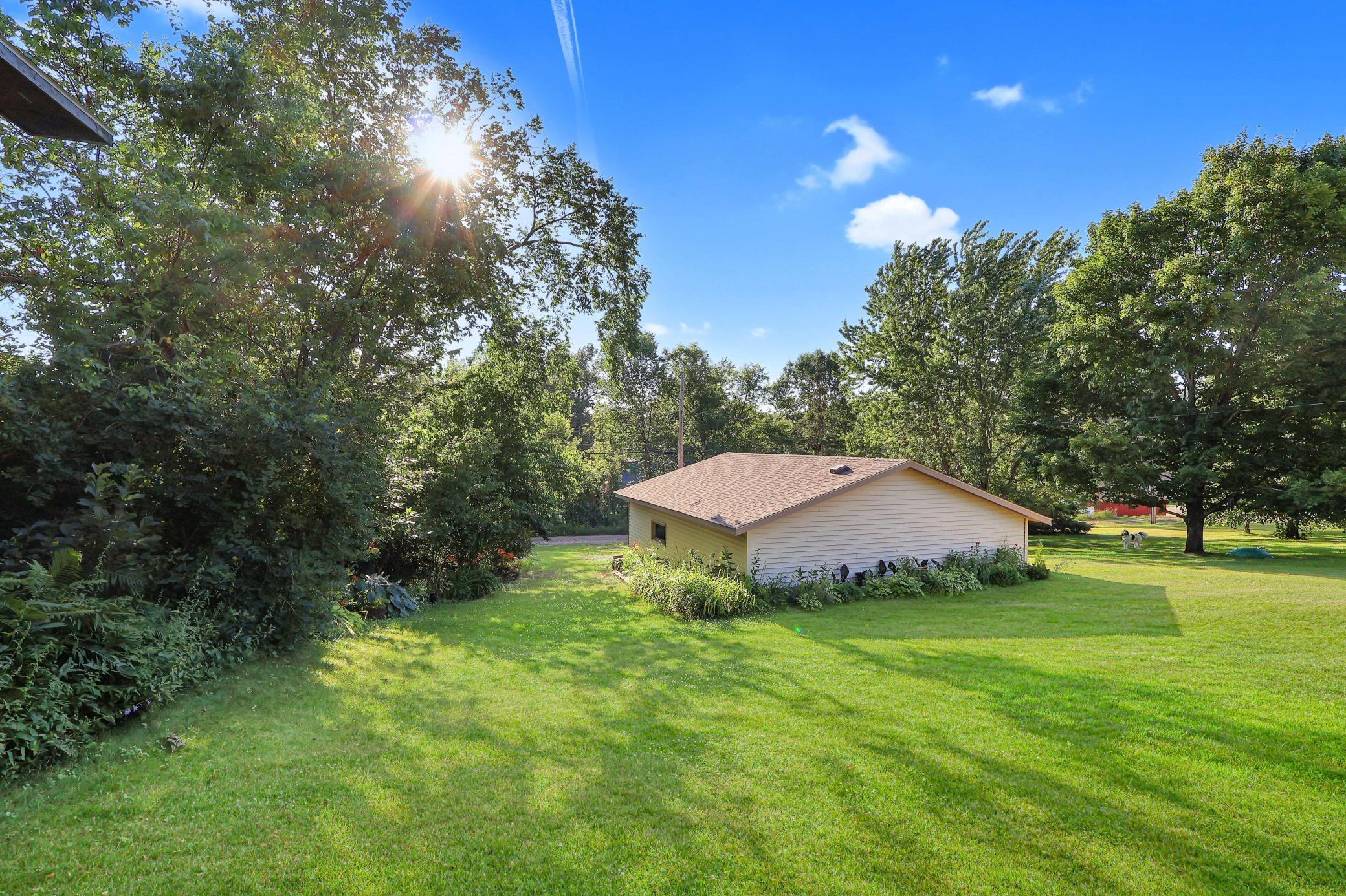 View from the house to the garage.