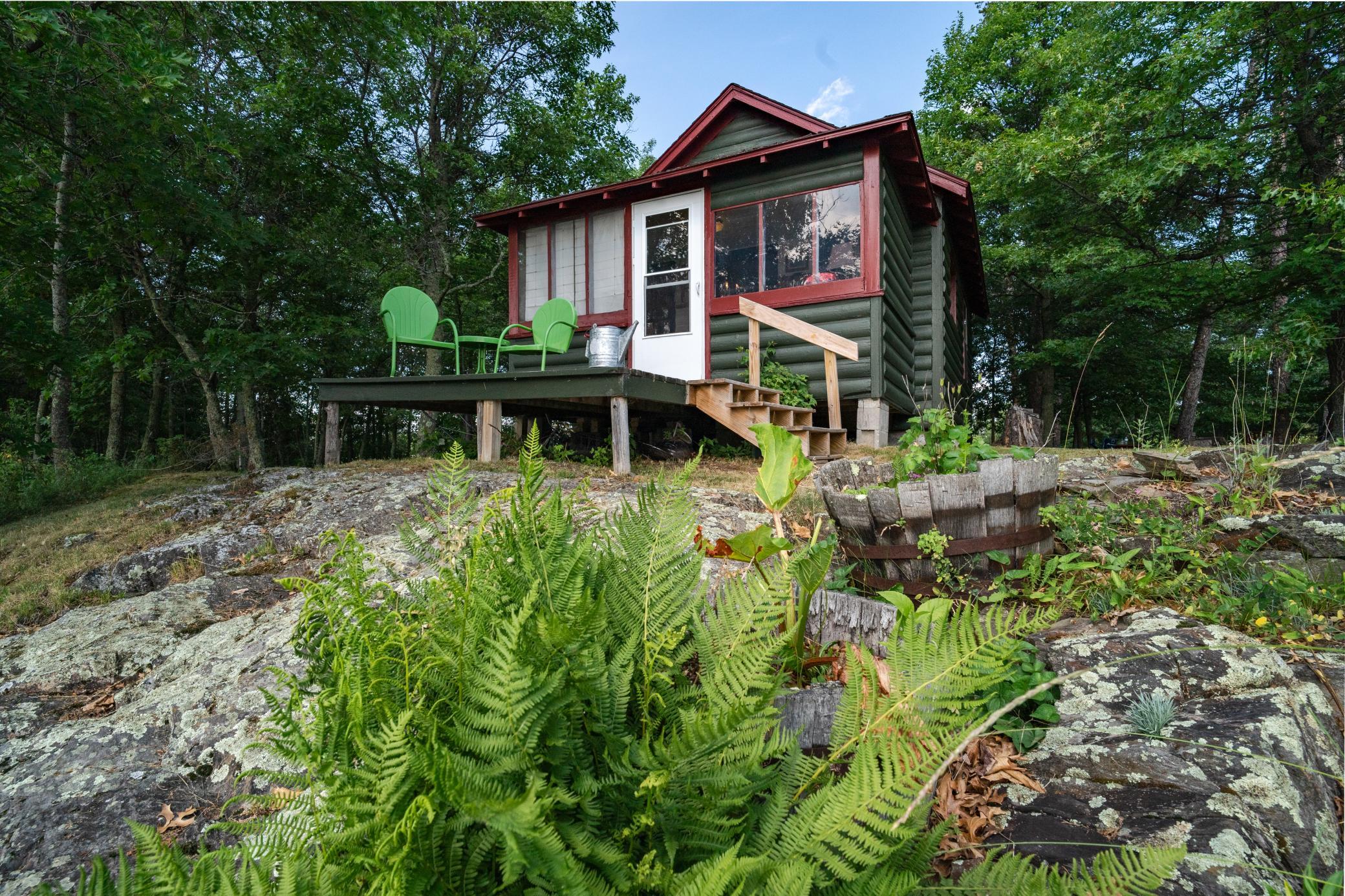 Bunkhouse exterior front with large deck area