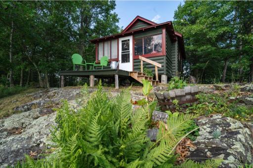 Bunkhouse exterior front with large deck area