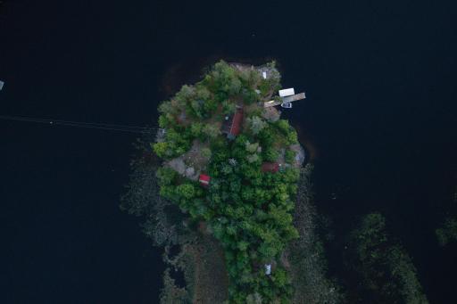 An arial view of this special private island