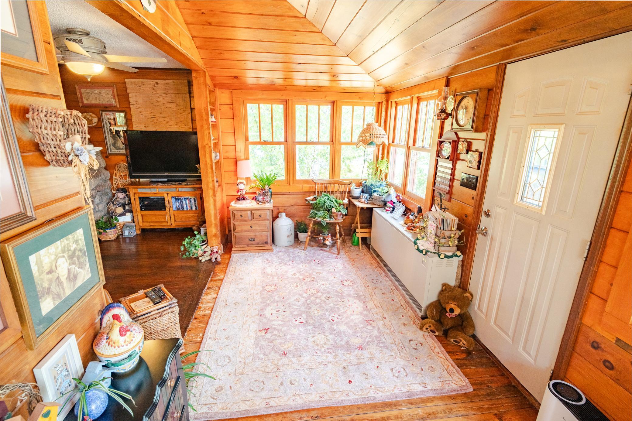 Inside the main cabin - all new Andersen windows throughout