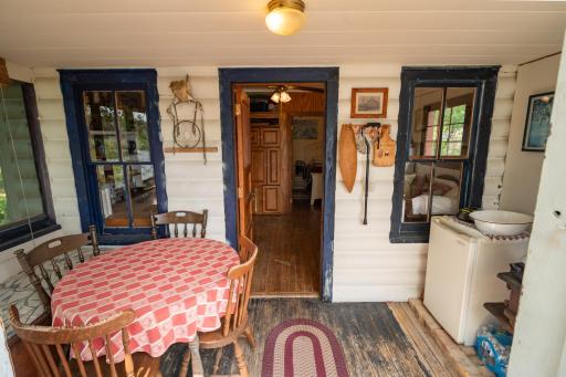 Front porch of the bunk house - electricity but no plumbing