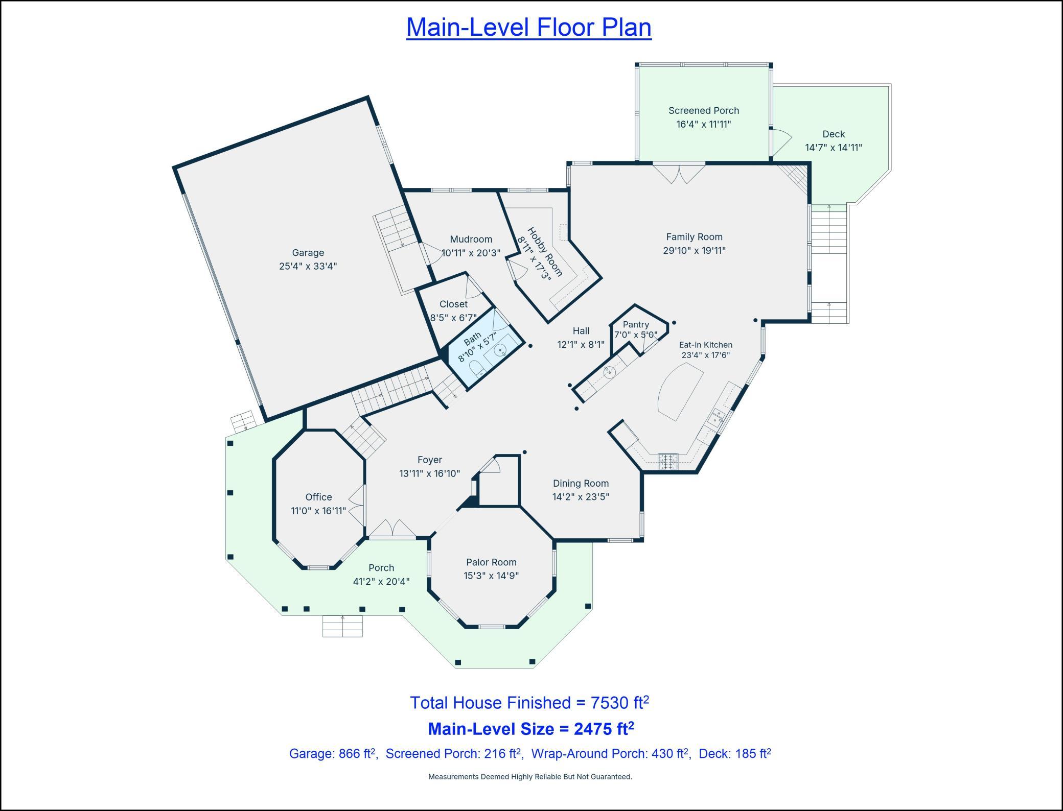 Main-Level Floor Plan