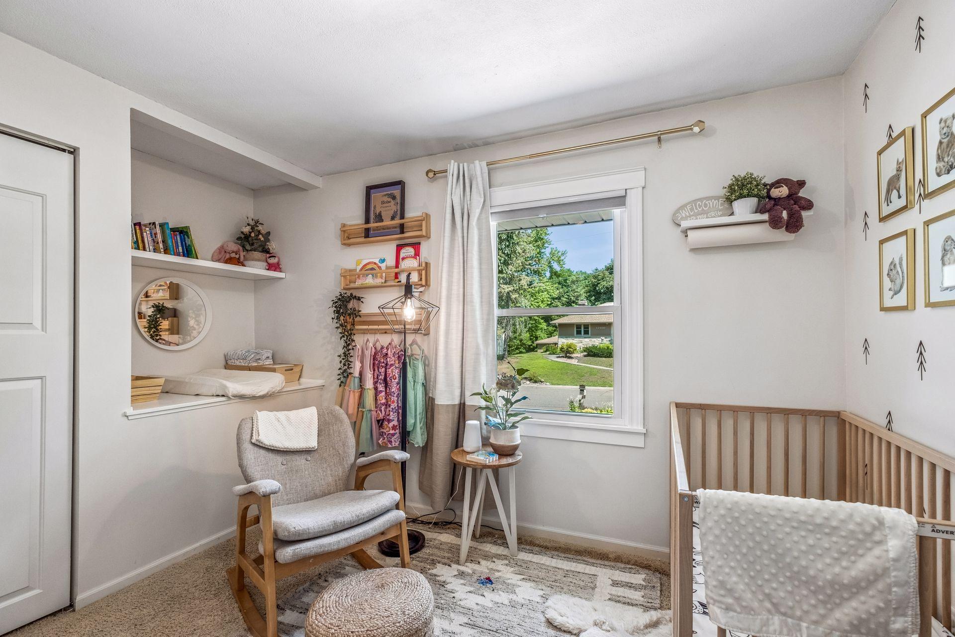 Third bedroom with adorable changing station
