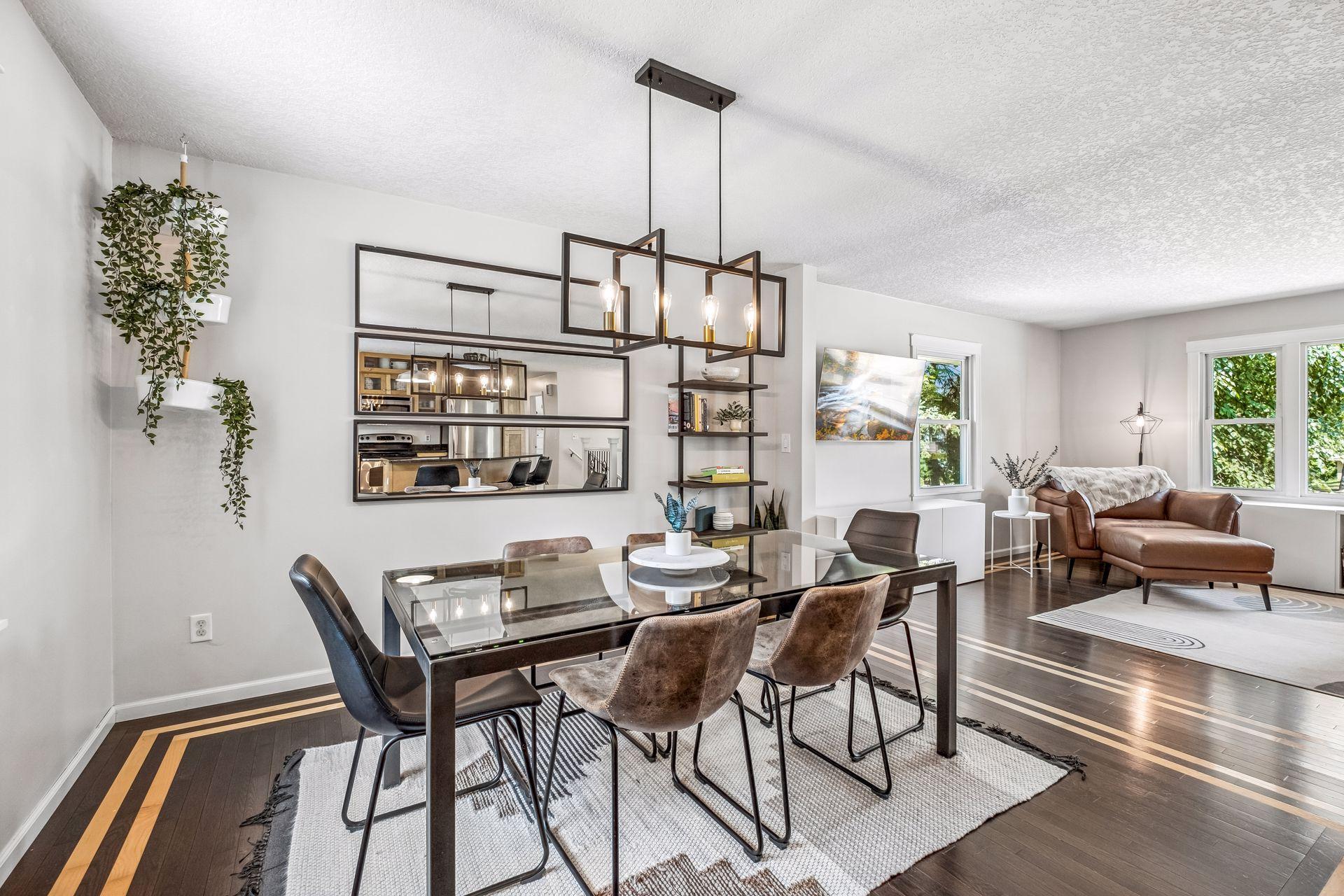 Lovely dining area seats six or more comfortably