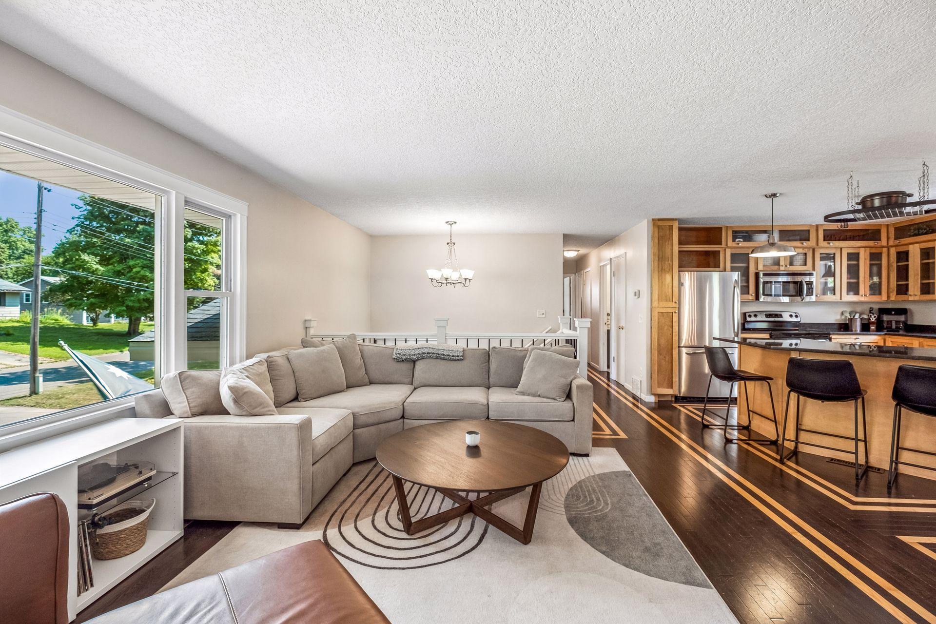 Gorgeous hardwood floors with decorative inlay