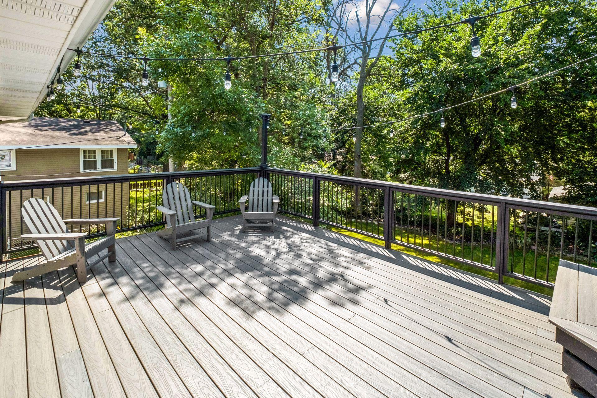 Updated deck off of the kitchen