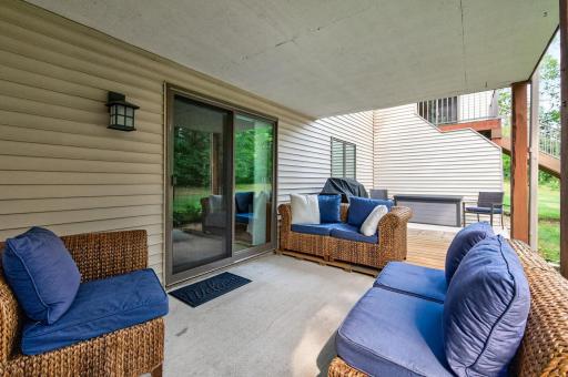 Covered patio space for entertaining, barbecuing and just enjoying nature