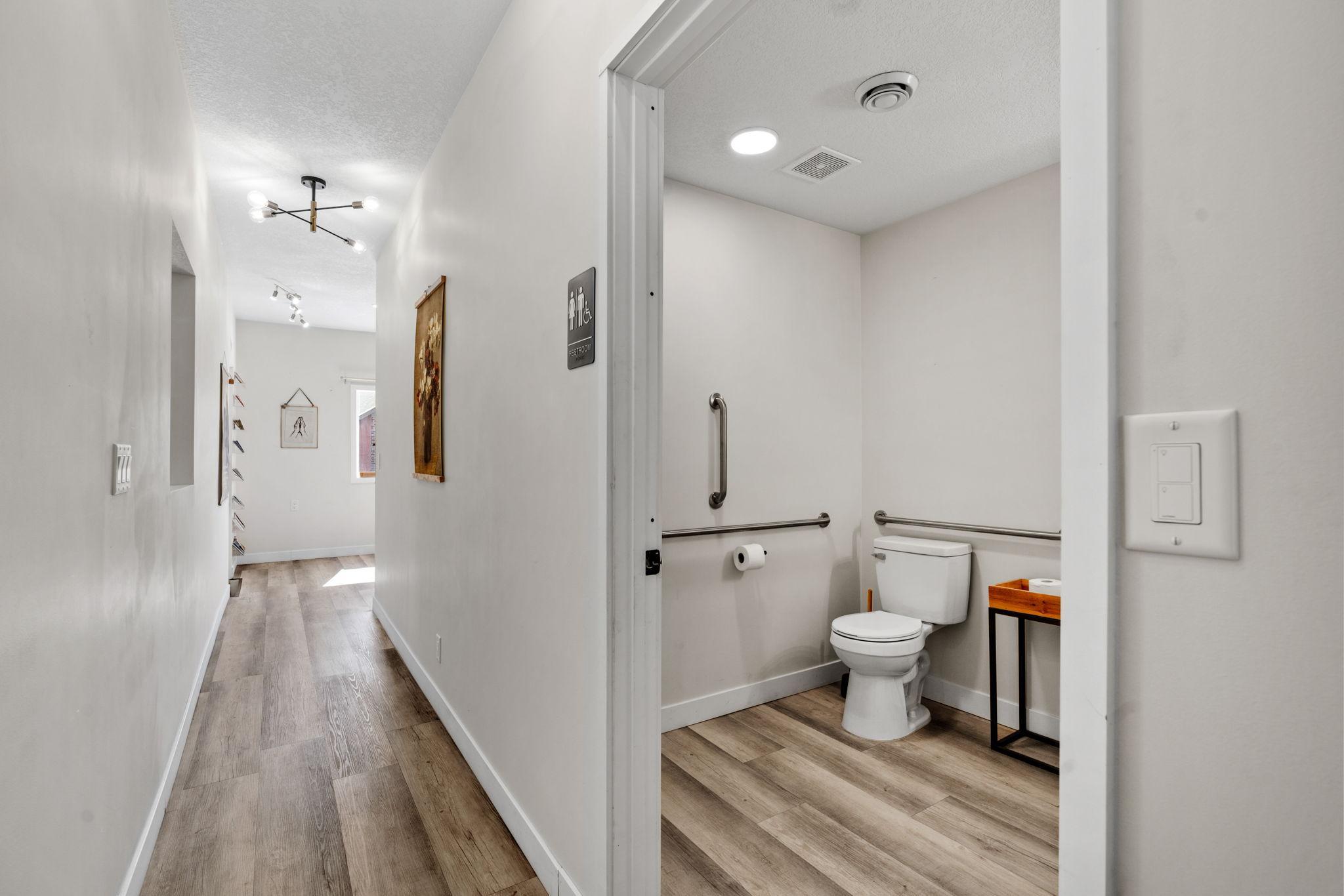Main level bathroom is ADA compliant