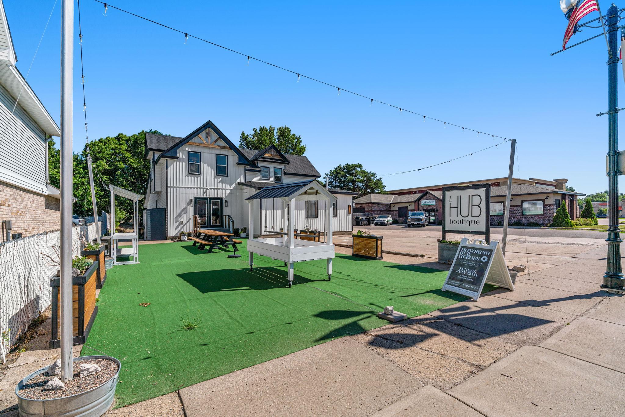 Front patio on Main Street - could be additional parking, as well.