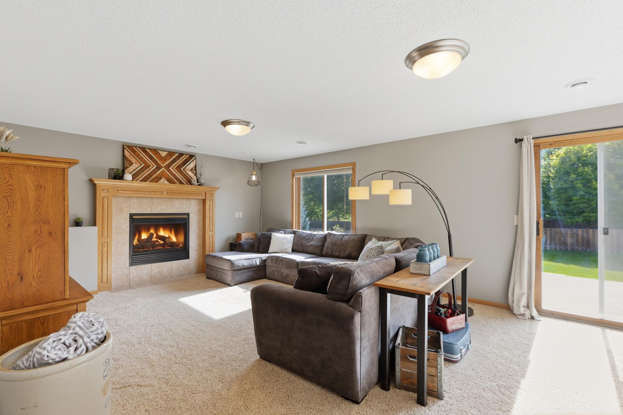 Comfortable Living Room with Abundant Natural Light and an Open Flow