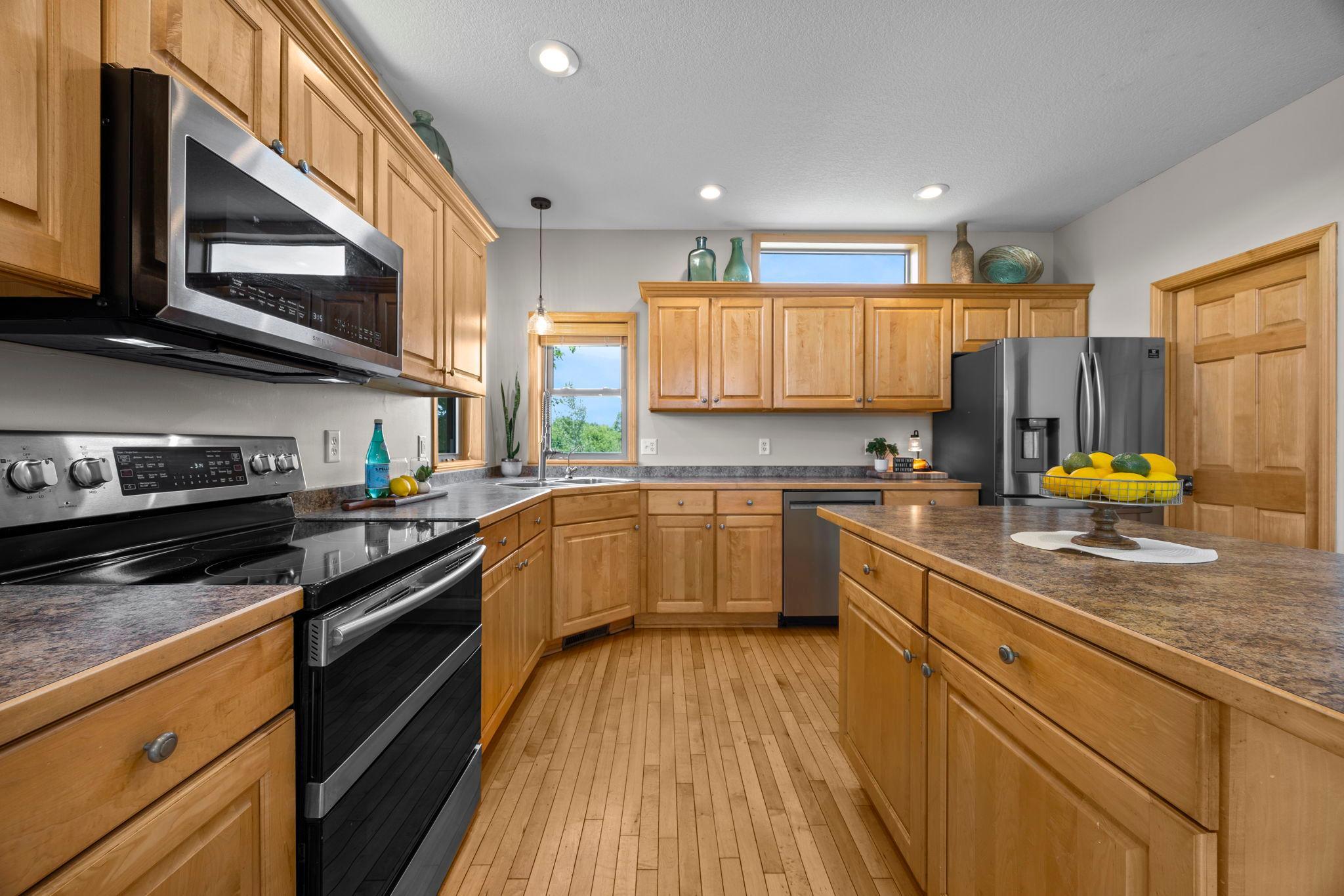 Spacious kitchen with SS appliances