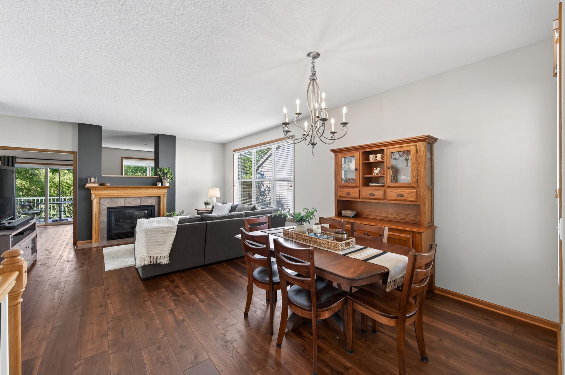 Formal dining space is perfect for entertaining! You can't ask for a better flow in this space!