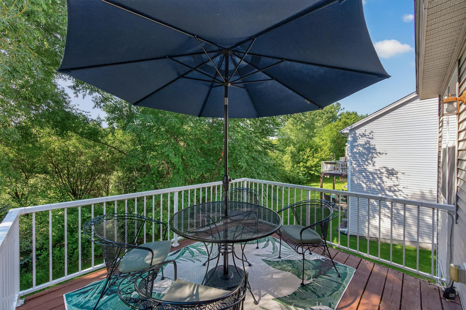 Gorgeous wooded views can be had on this deck space! Perfect place for grilling and dining alfresco!