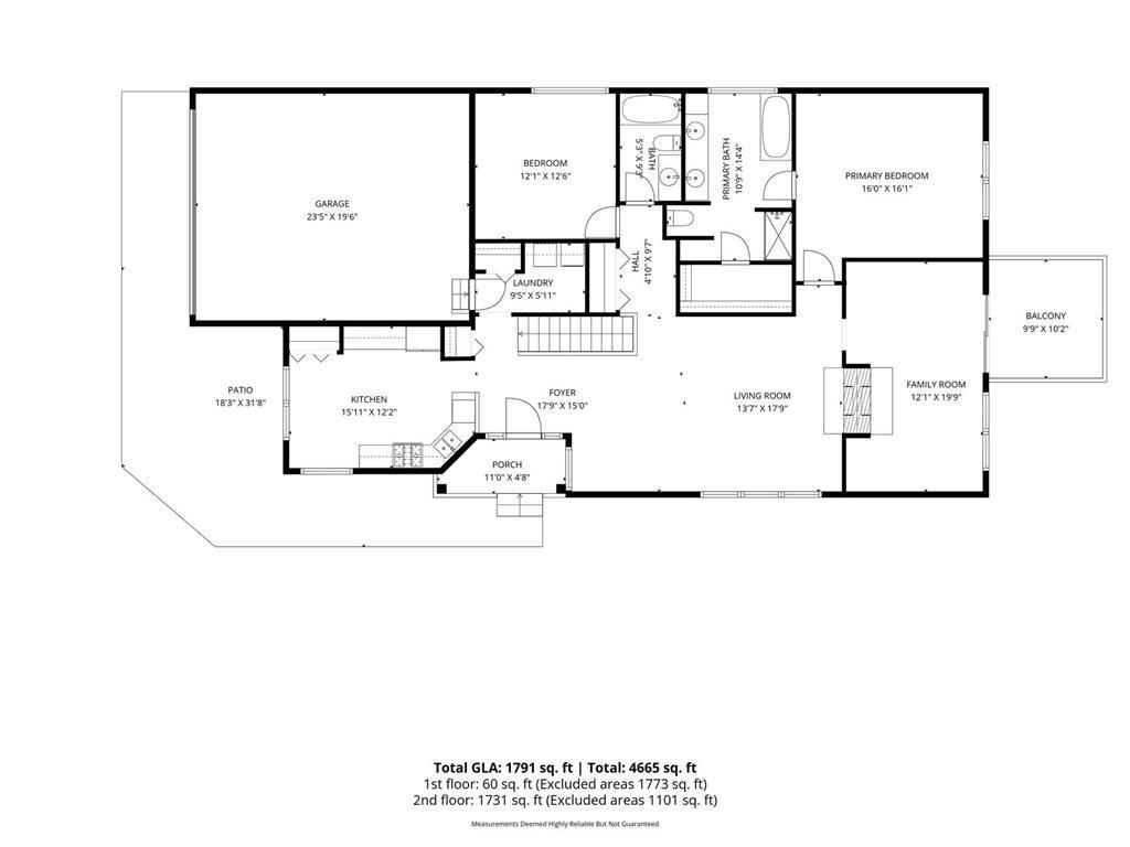 Main level floor plan