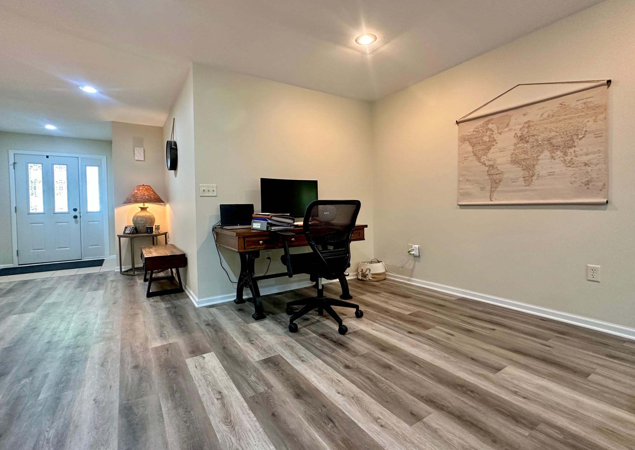 This generous space currently used for an office but could serve other uses.