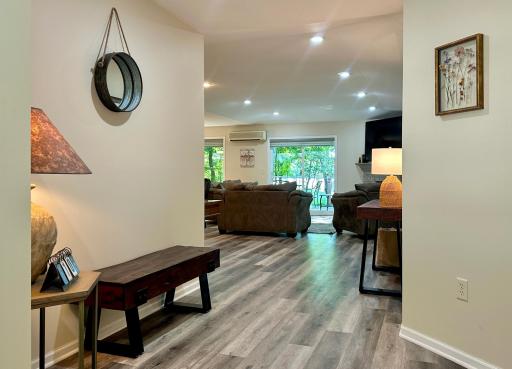 A reverse look on into the living room from the entry.