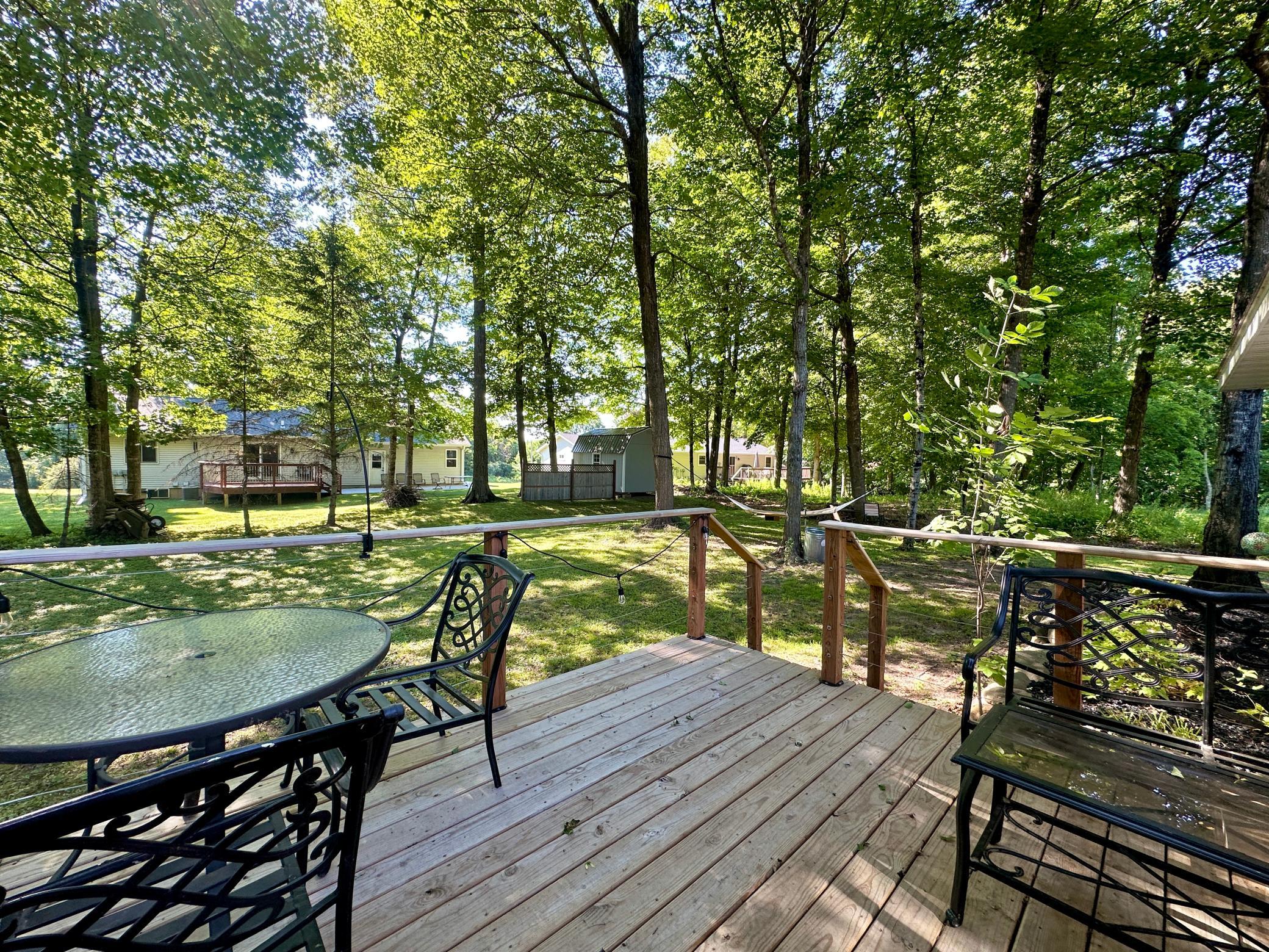 View from your deck, this area out back is very park like!