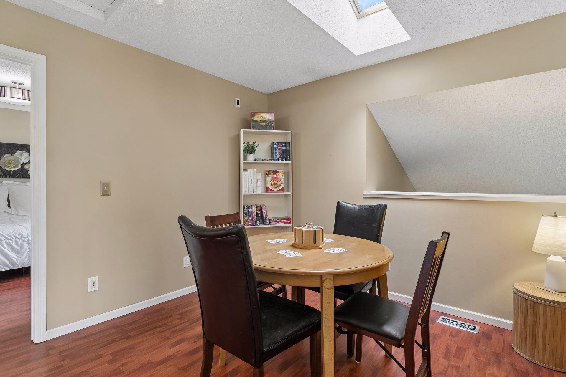 The Loft can be a game room, office or library.