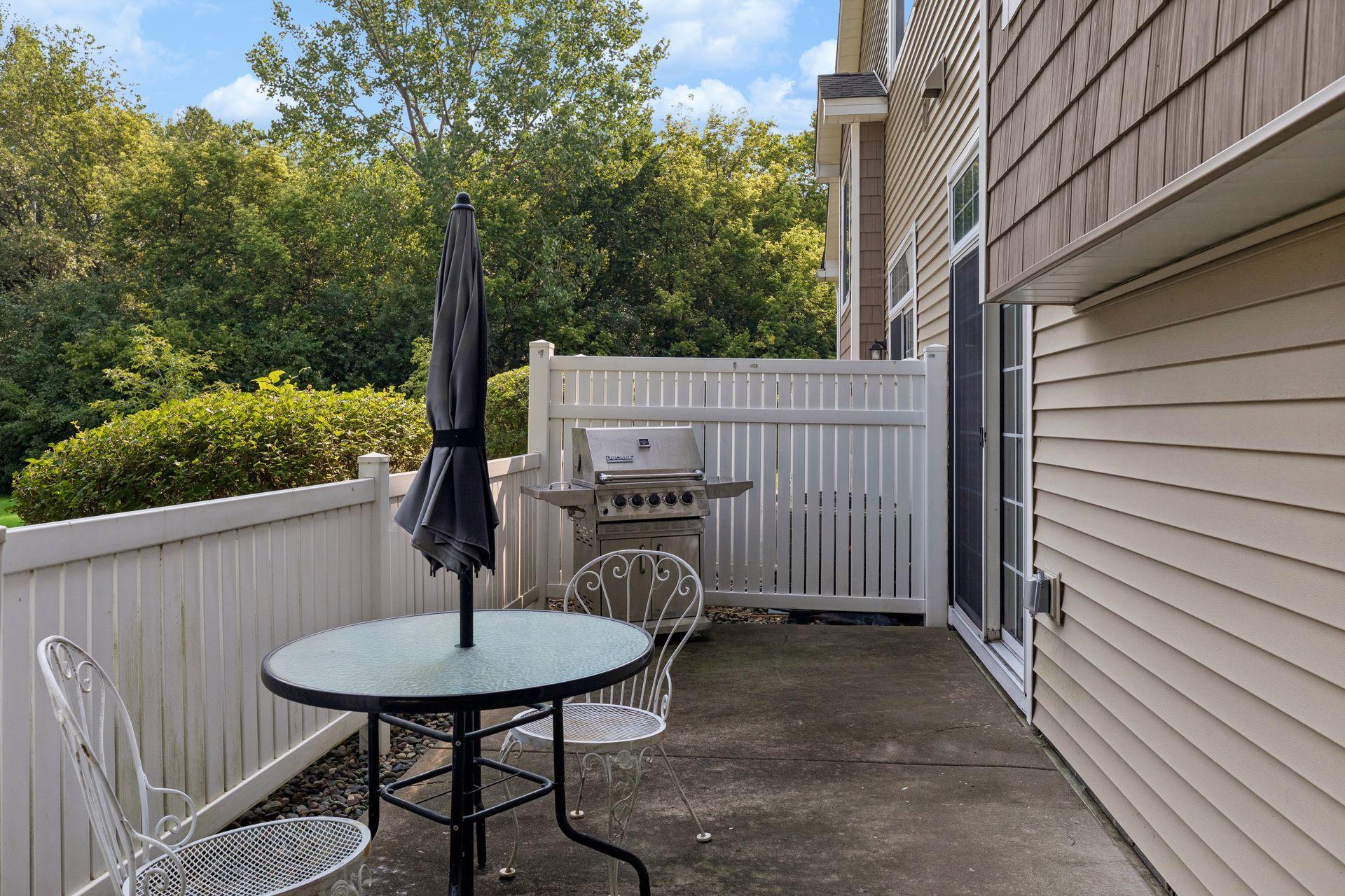 Summer grilling on your private patio.
