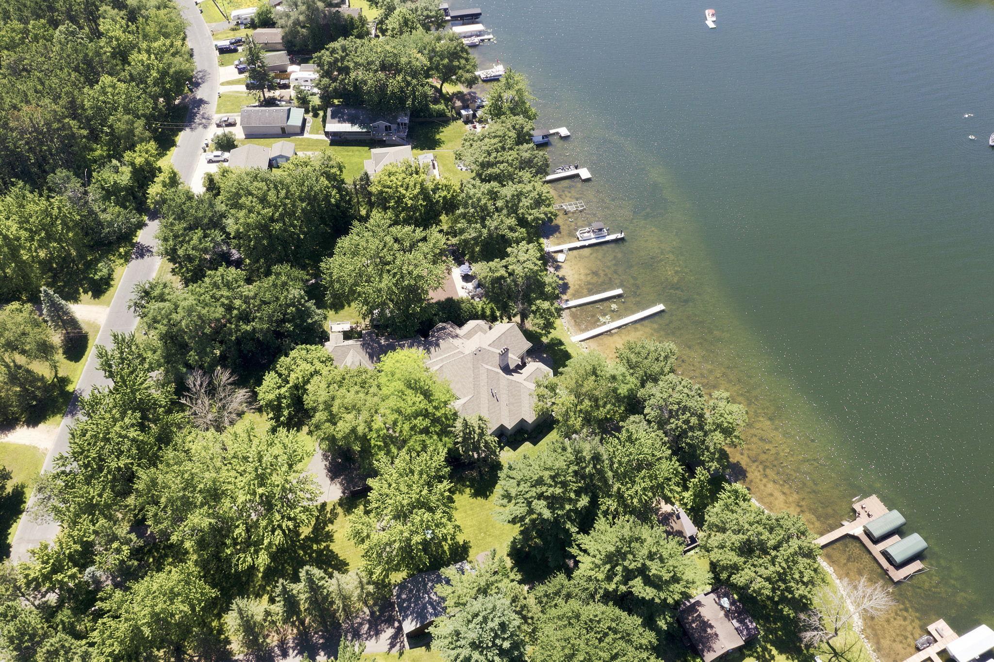 Southwest facing premier lakeshore property on 100 feet of level shoreline