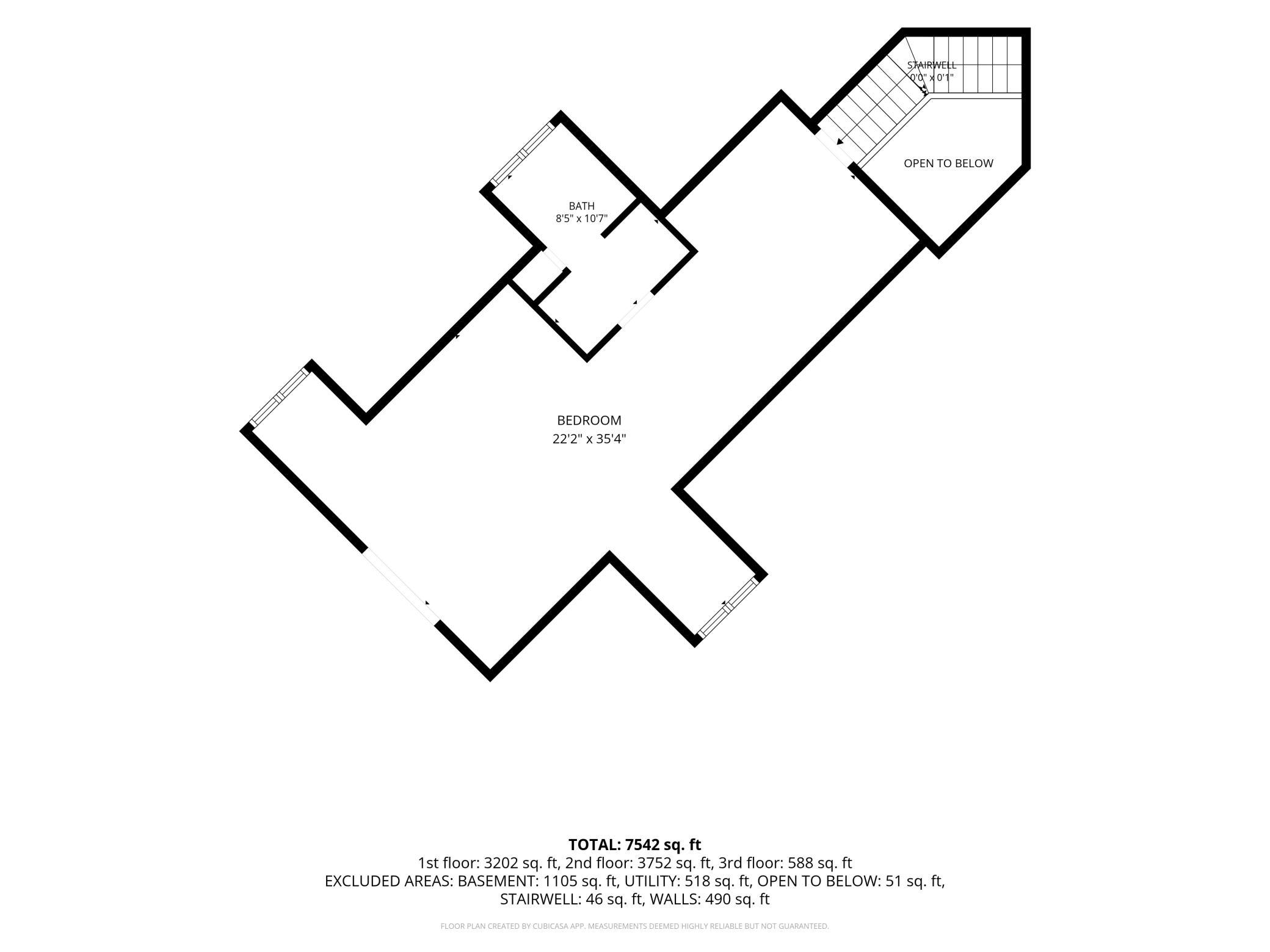 Bonus room above the garage floorplan