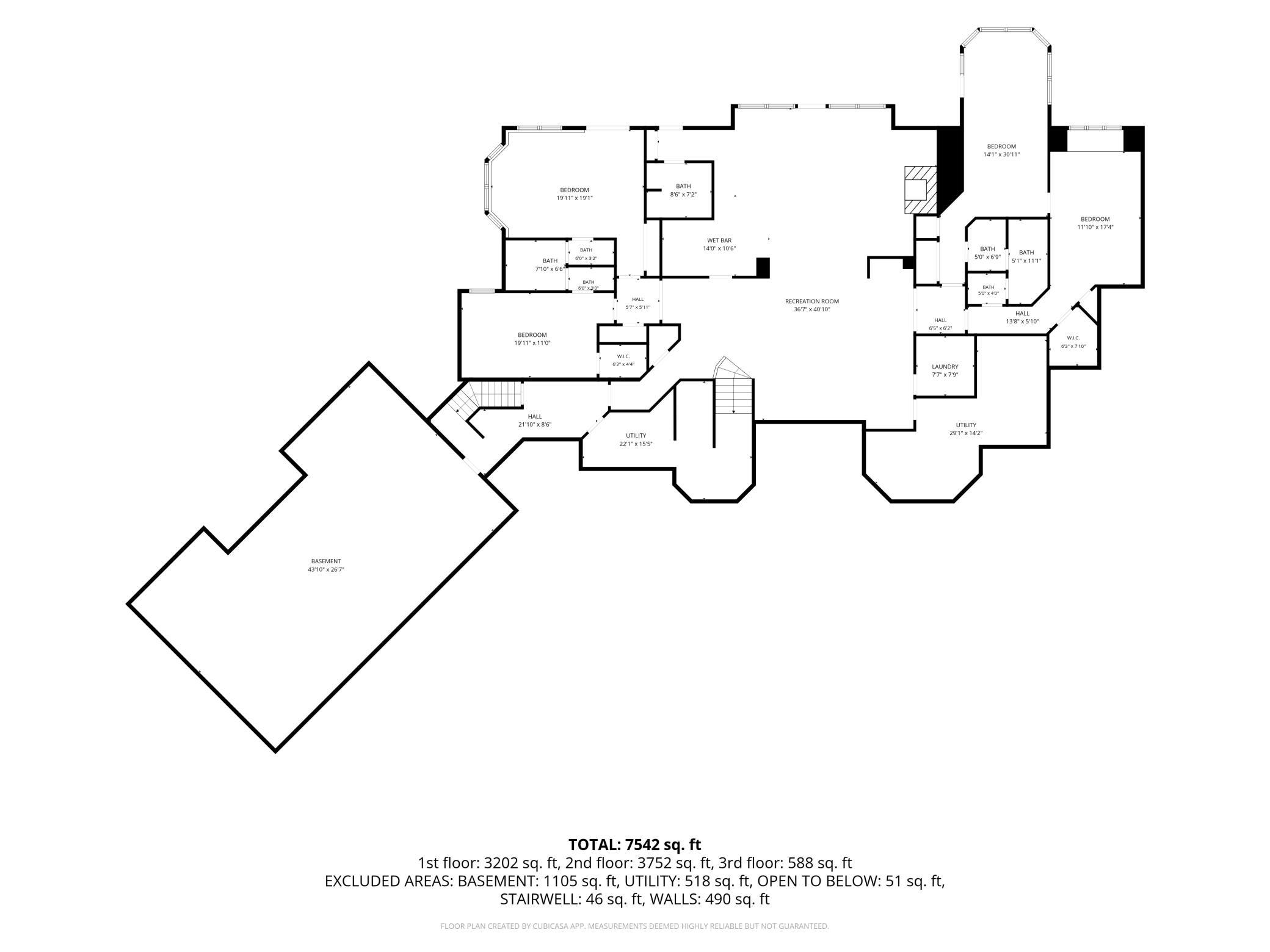 Lower level floorplan