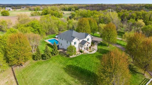 Aerial view of the property