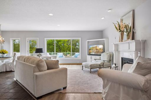 Natural light floods into the living room