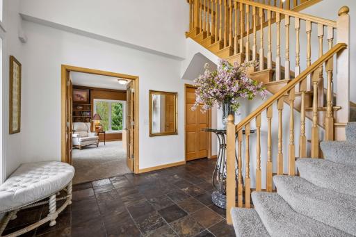 Enjoy the designated home office right off the entryway