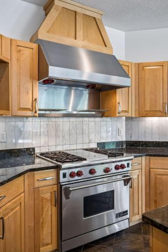 High end appliances throughout the kitchen