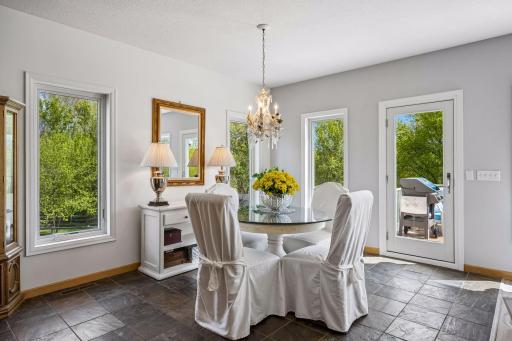 Elegant informal dining room off of the kitchen