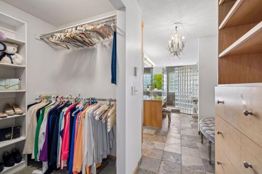 Spacious walk-in closet
