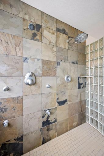 Spacious walk-in shower