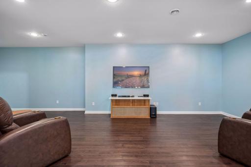 Plenty of space for an entertainment center, built-ins, and space to entertain