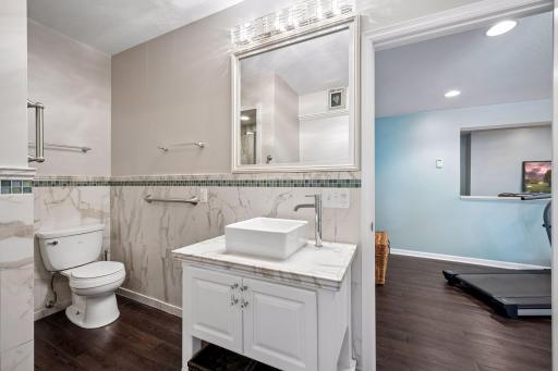 Lower level 3/4 bathroom