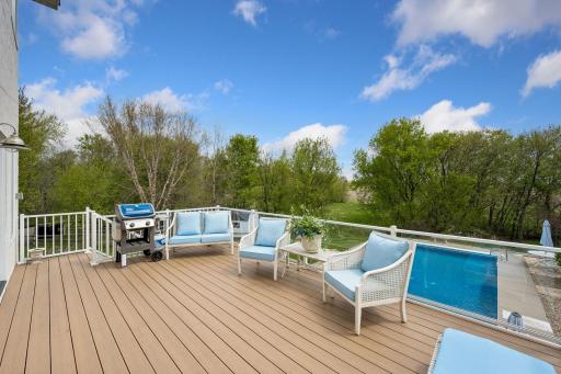Step out onto the deck from the main level living room
