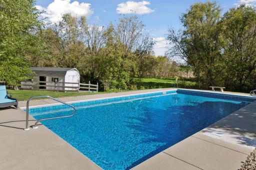 Heated below ground sport pool and new pool liner