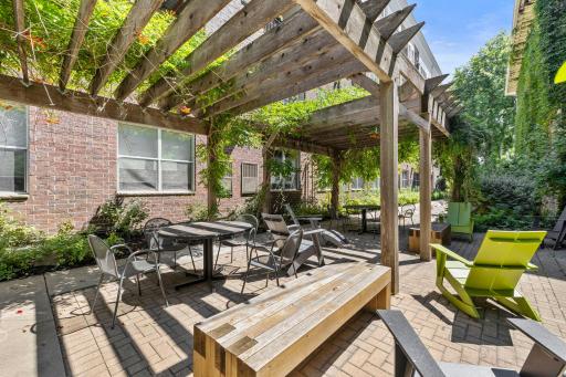 Outdoor garden patio, a peaceful escape just steps from the unit