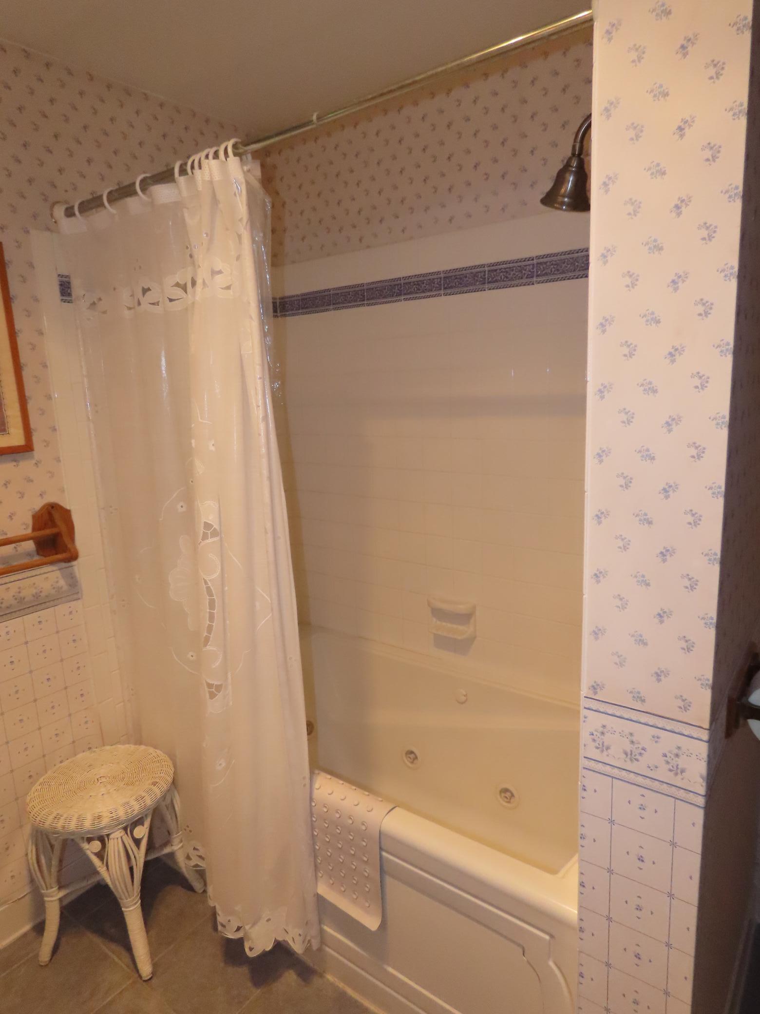 Huge bathroom with a Jetted tub and shower
