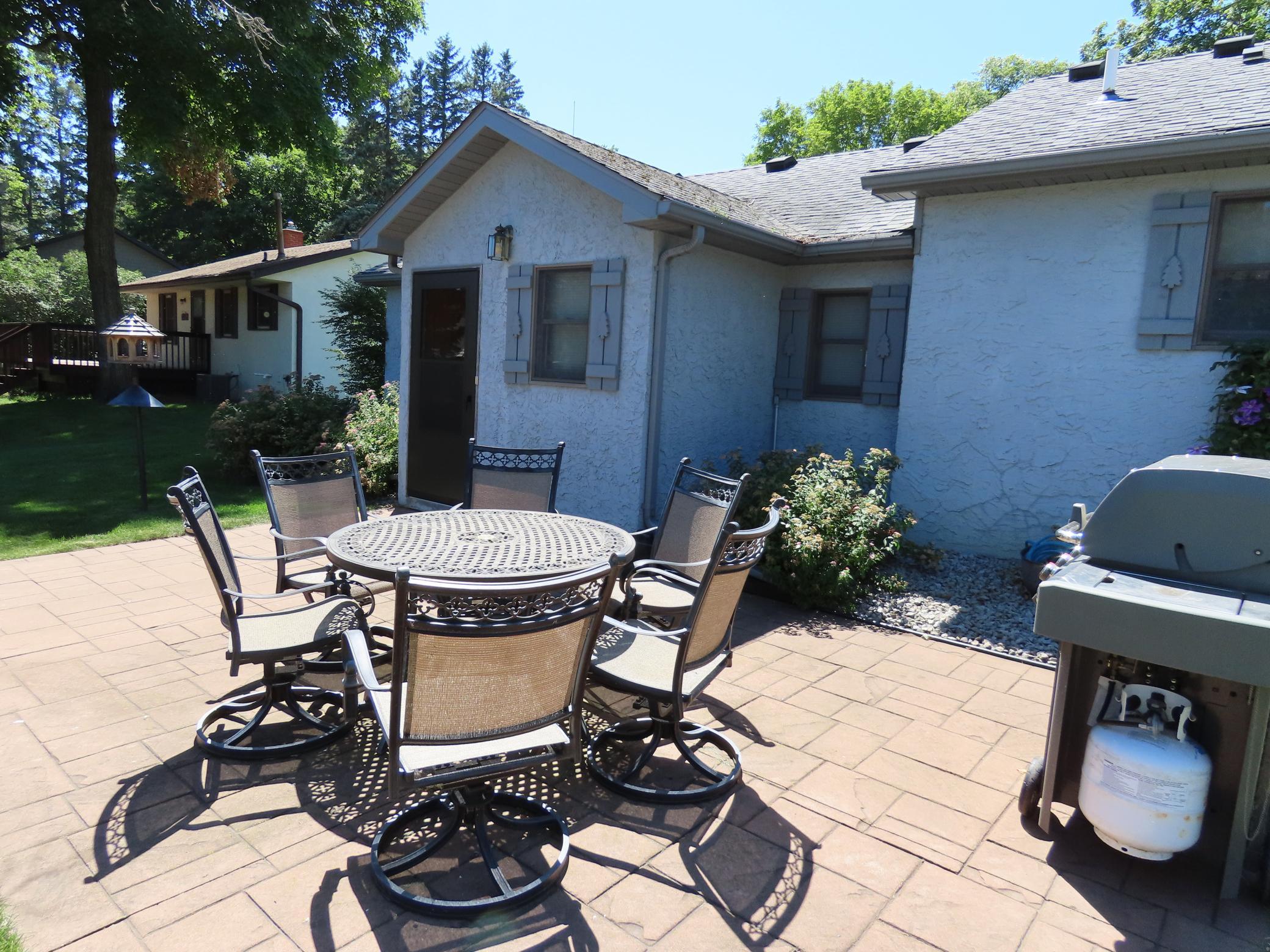 Patio on the front of the home