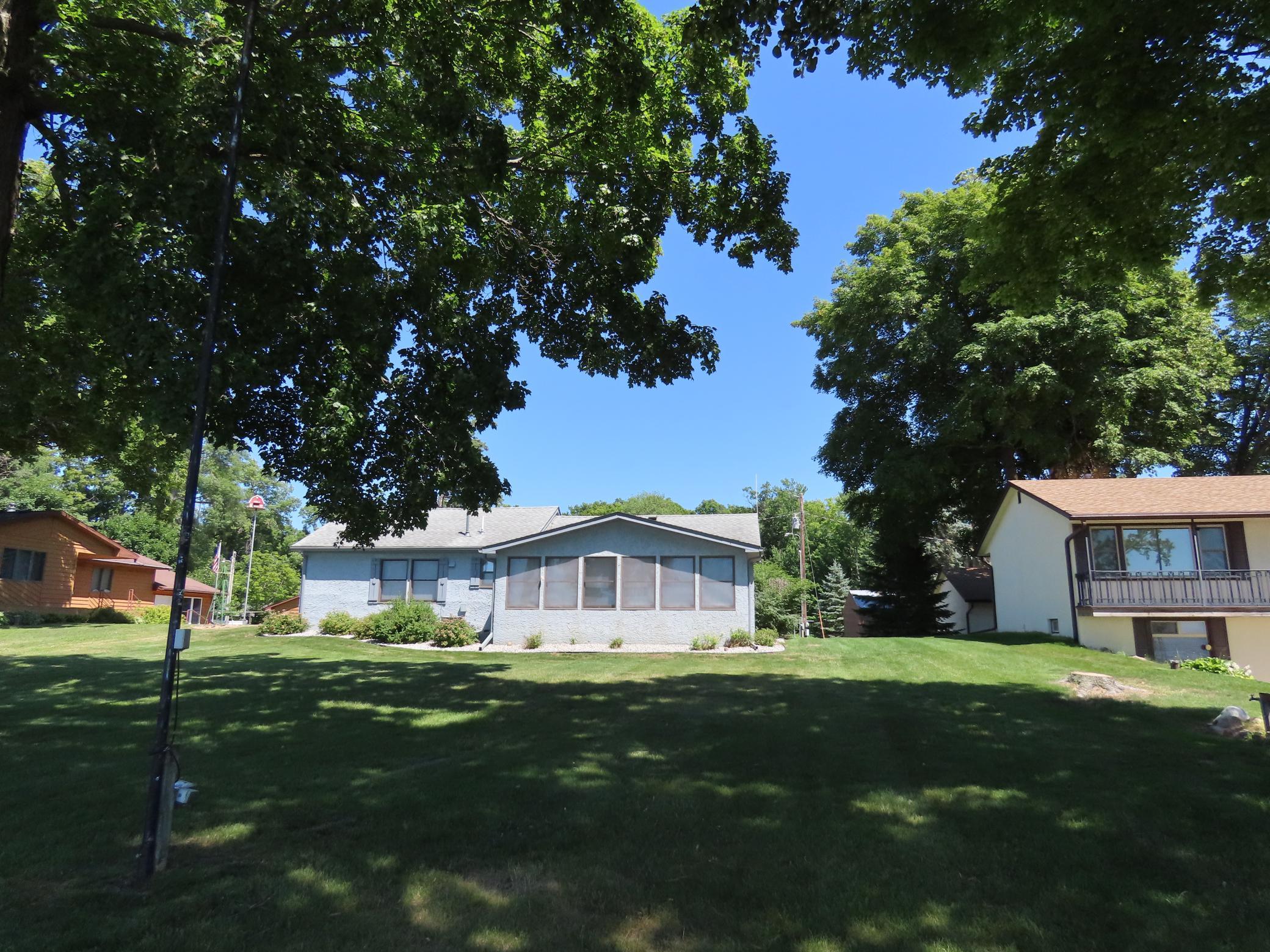 Views of the lake side of the home from the lake