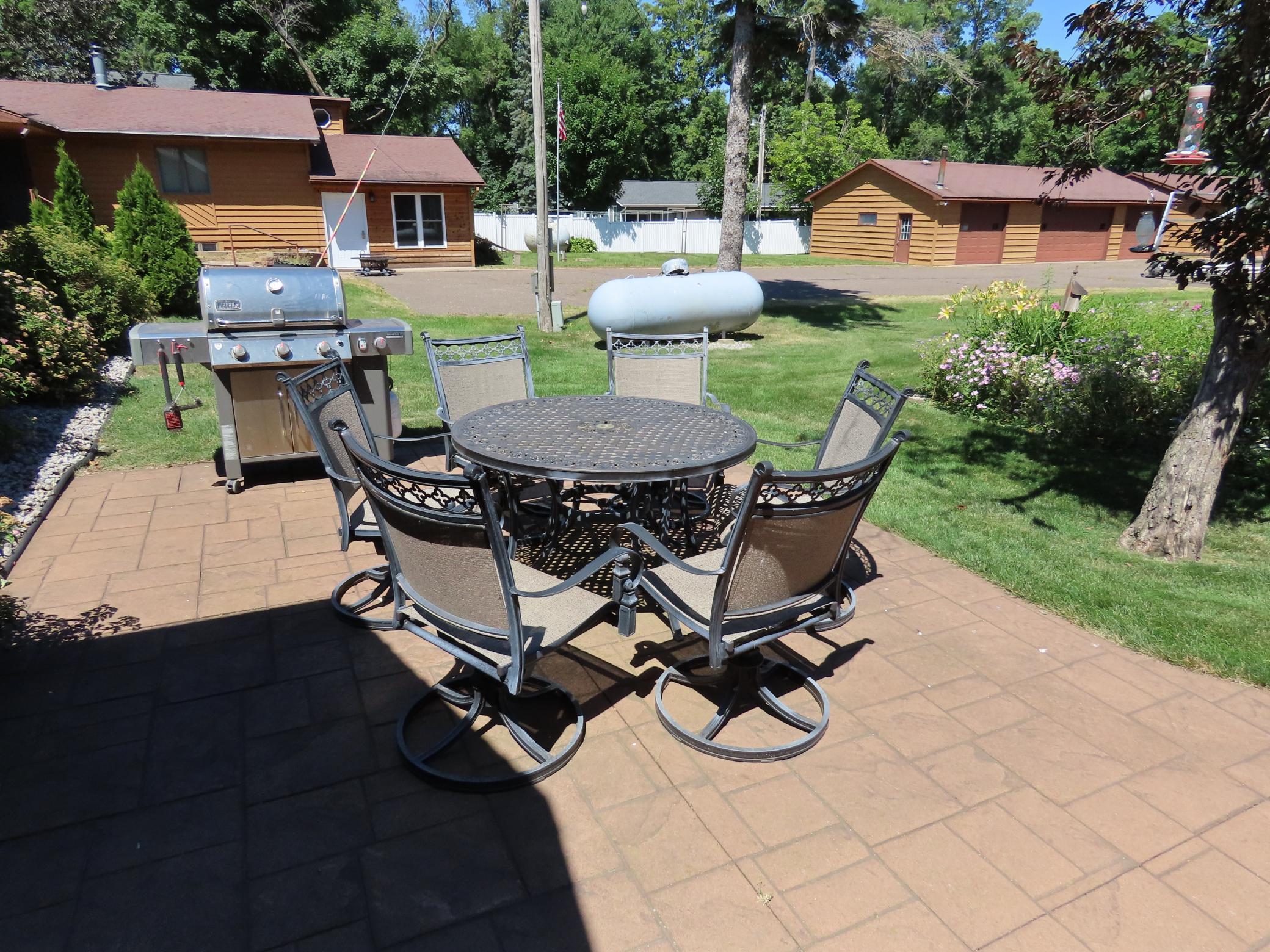 Stamped concrete patio