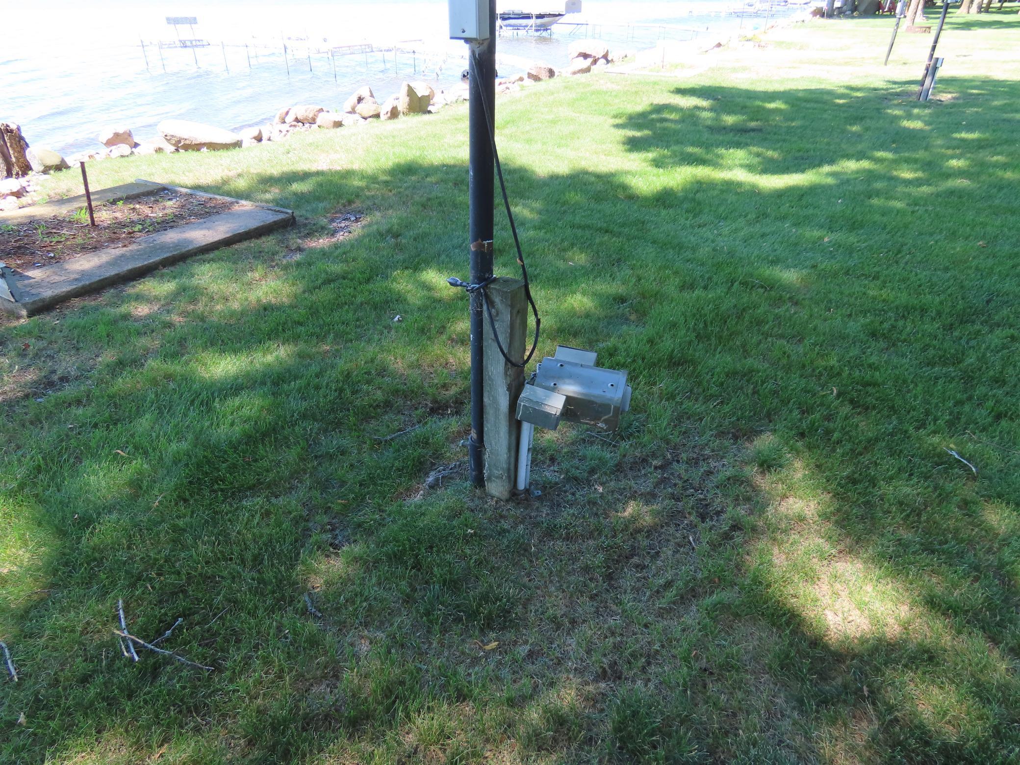 Power down by the lake and dock area