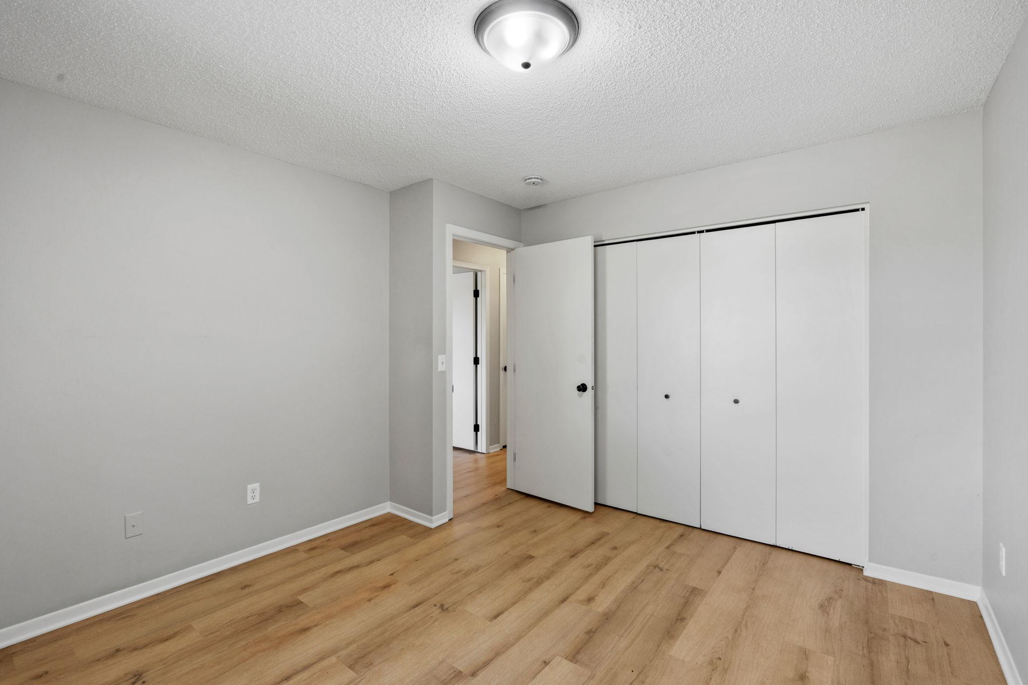 Additional view of the secondary bedroom with double closets.