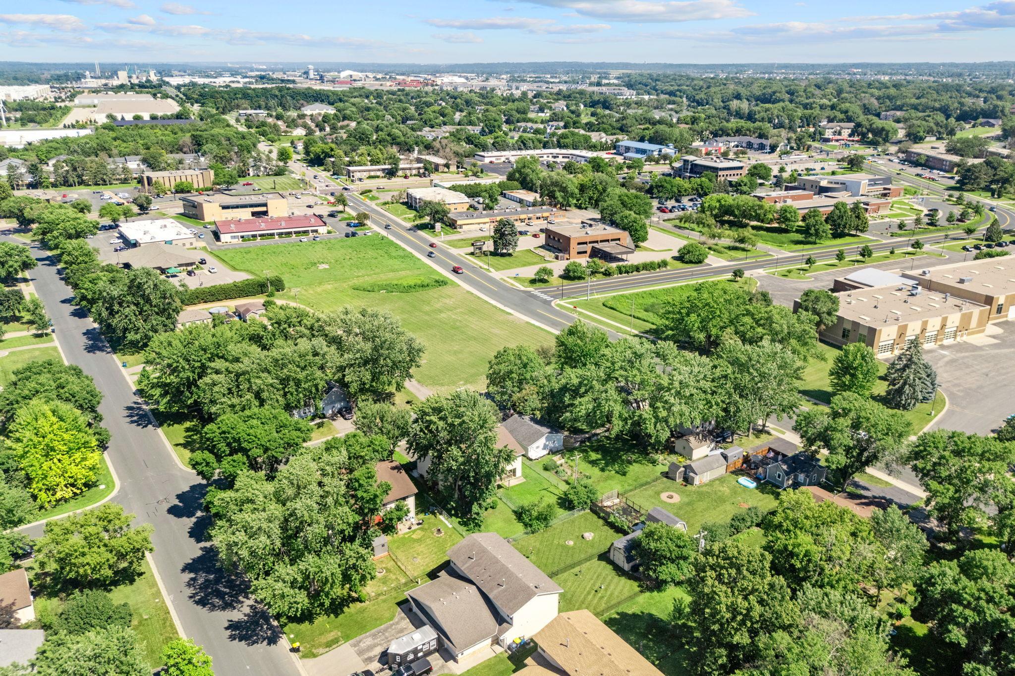 Neighborhood aerial view.